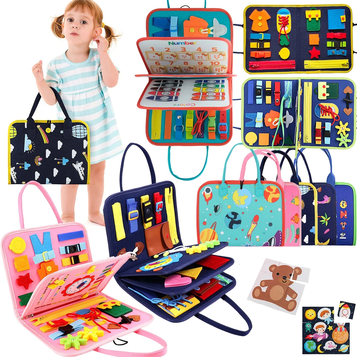 Montessori Busy Board for Toddlers