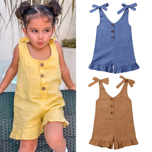Girls Ruffle Summer Romper