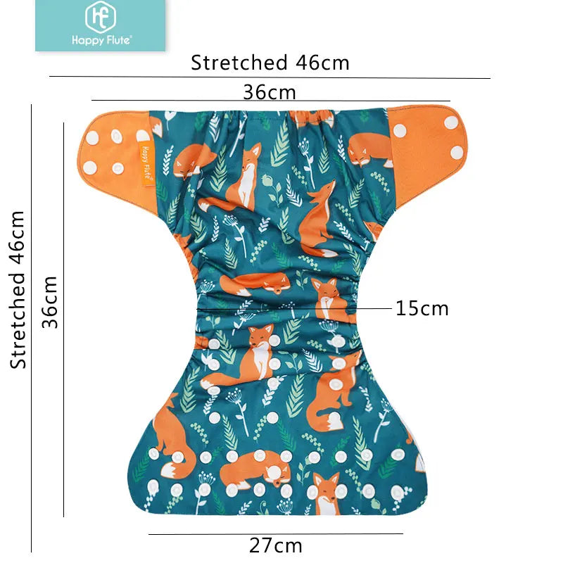 Happyflute 4Pcs/Set Eco-Friendly Reusable Cloth Nappies