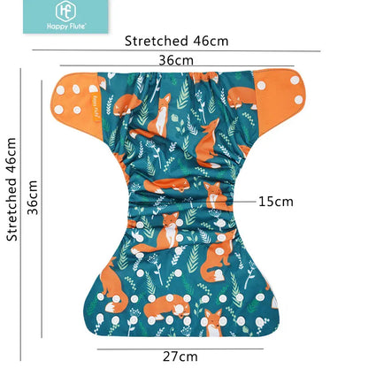 Happyflute 4Pcs/Set Eco-Friendly Reusable Cloth Nappies