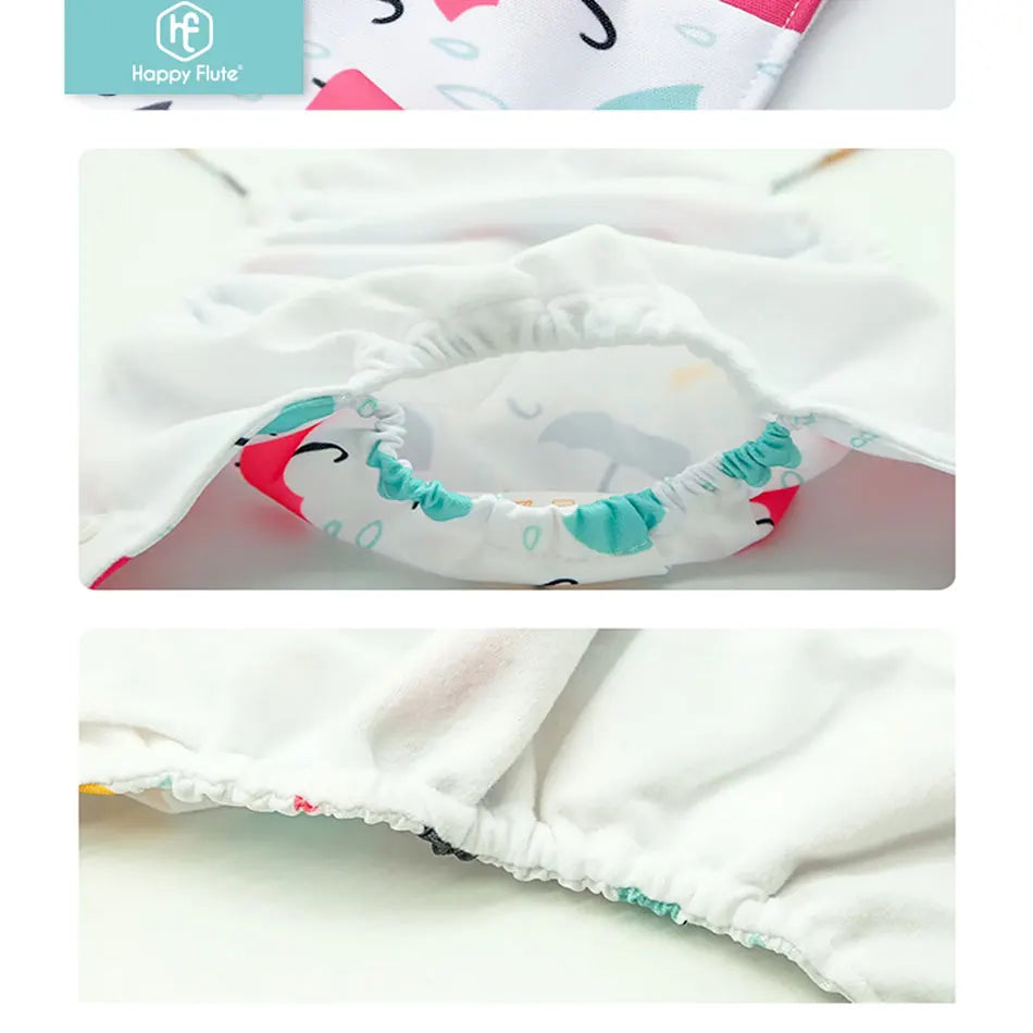 Happyflute 4Pcs/Set Eco-Friendly Reusable Cloth Nappies
