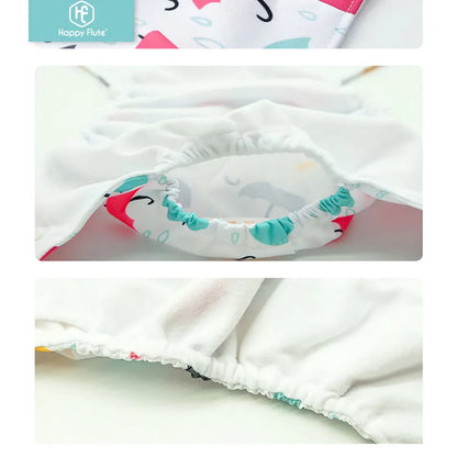 Happyflute 4Pcs/Set Eco-Friendly Reusable Cloth Nappies