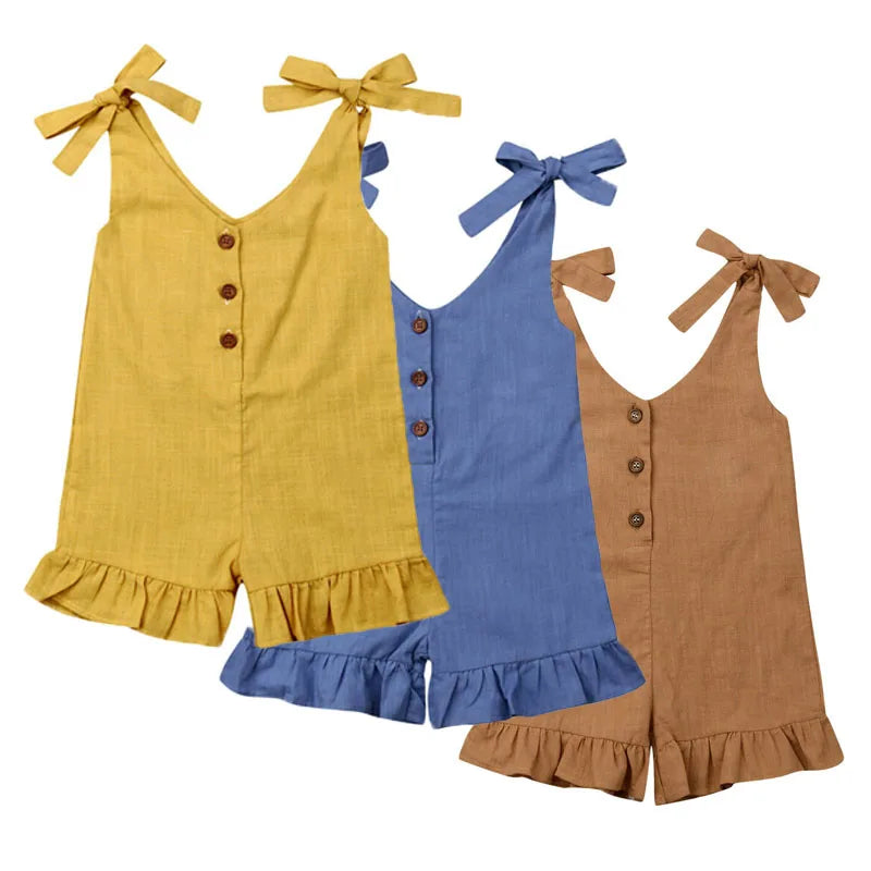 Girls Ruffle Summer Romper