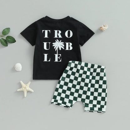 Skull Print Tee + Shorts