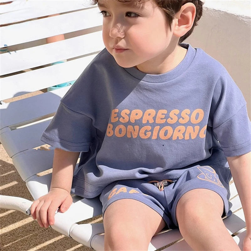 2Pcs Spring T shirts + Shorts