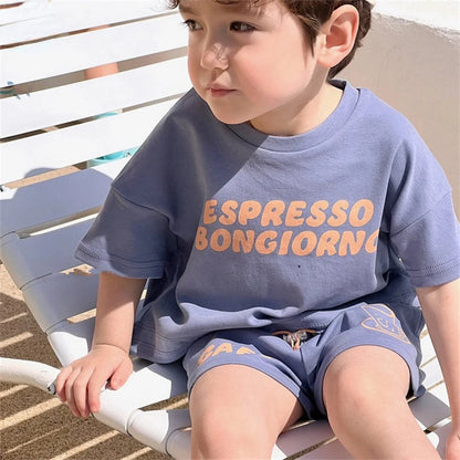 2Pcs Spring T shirts + Shorts