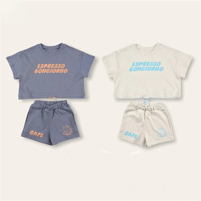 2Pcs Spring T shirts + Shorts