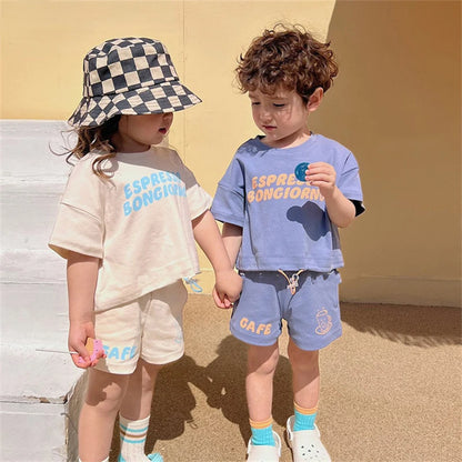 2Pcs Spring T shirts + Shorts