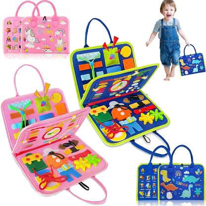 Toddler Sensory and Educational Busy Board Backpack