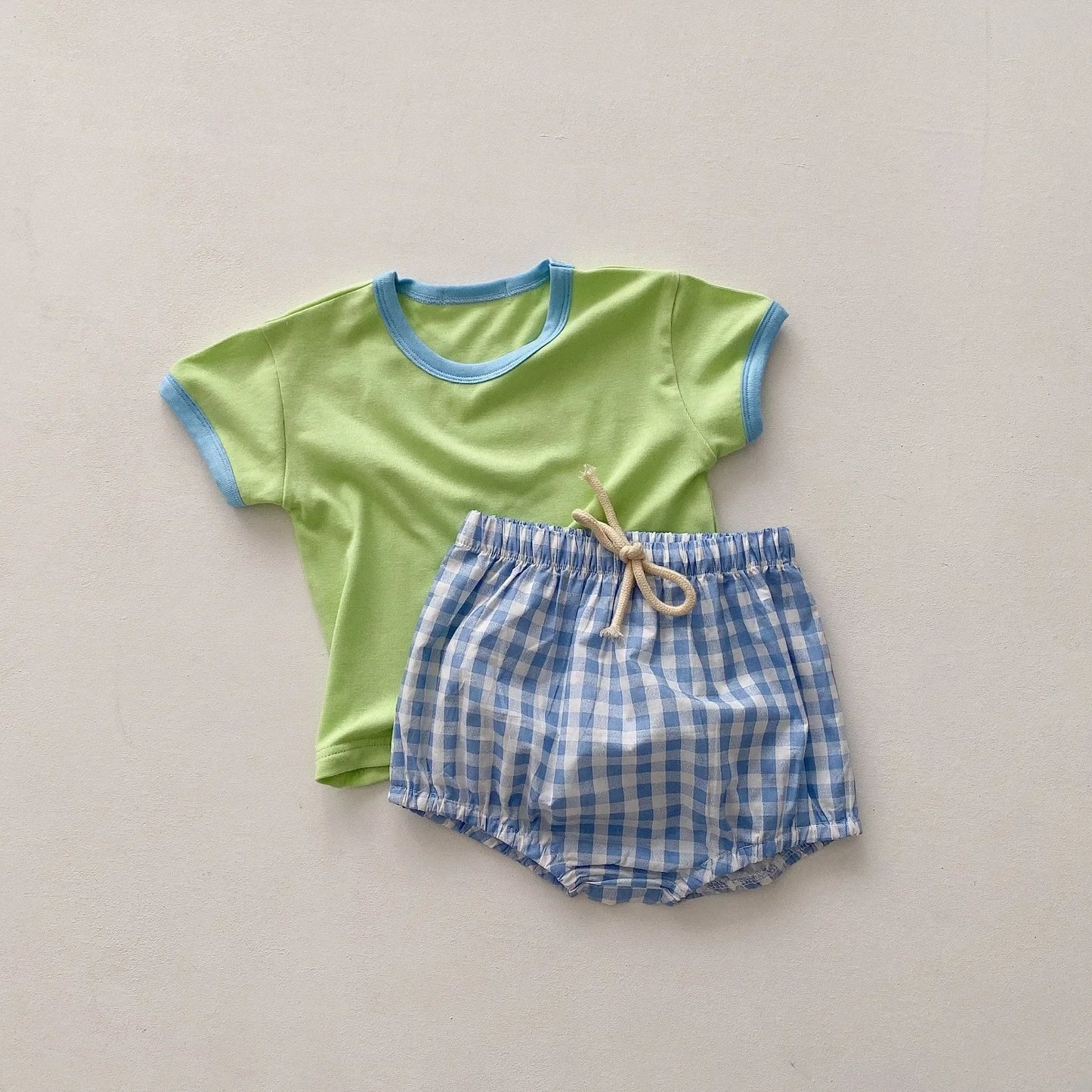 Cute Plaid 2pcs Set