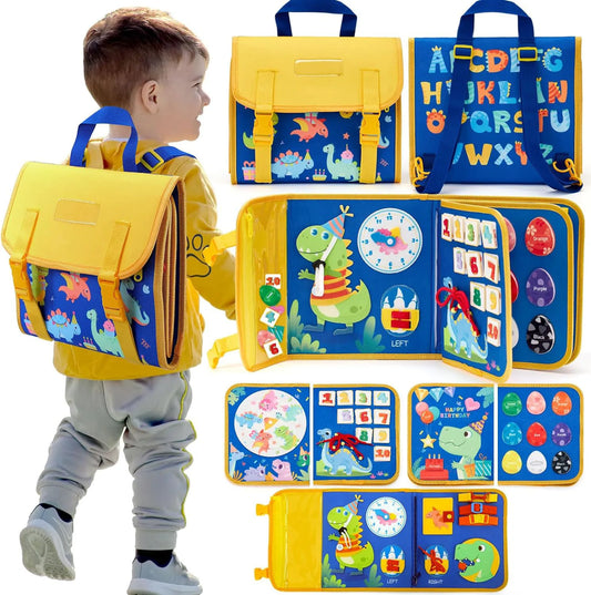 Toddler Sensory and Educational Busy Board Backpack