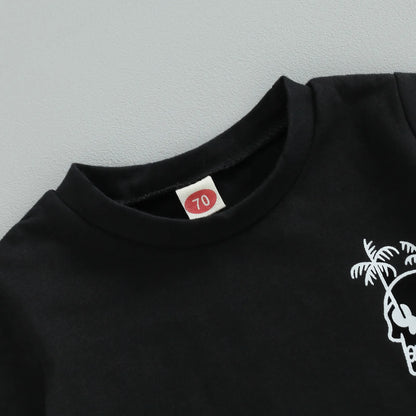 Skull Print Tee + Shorts