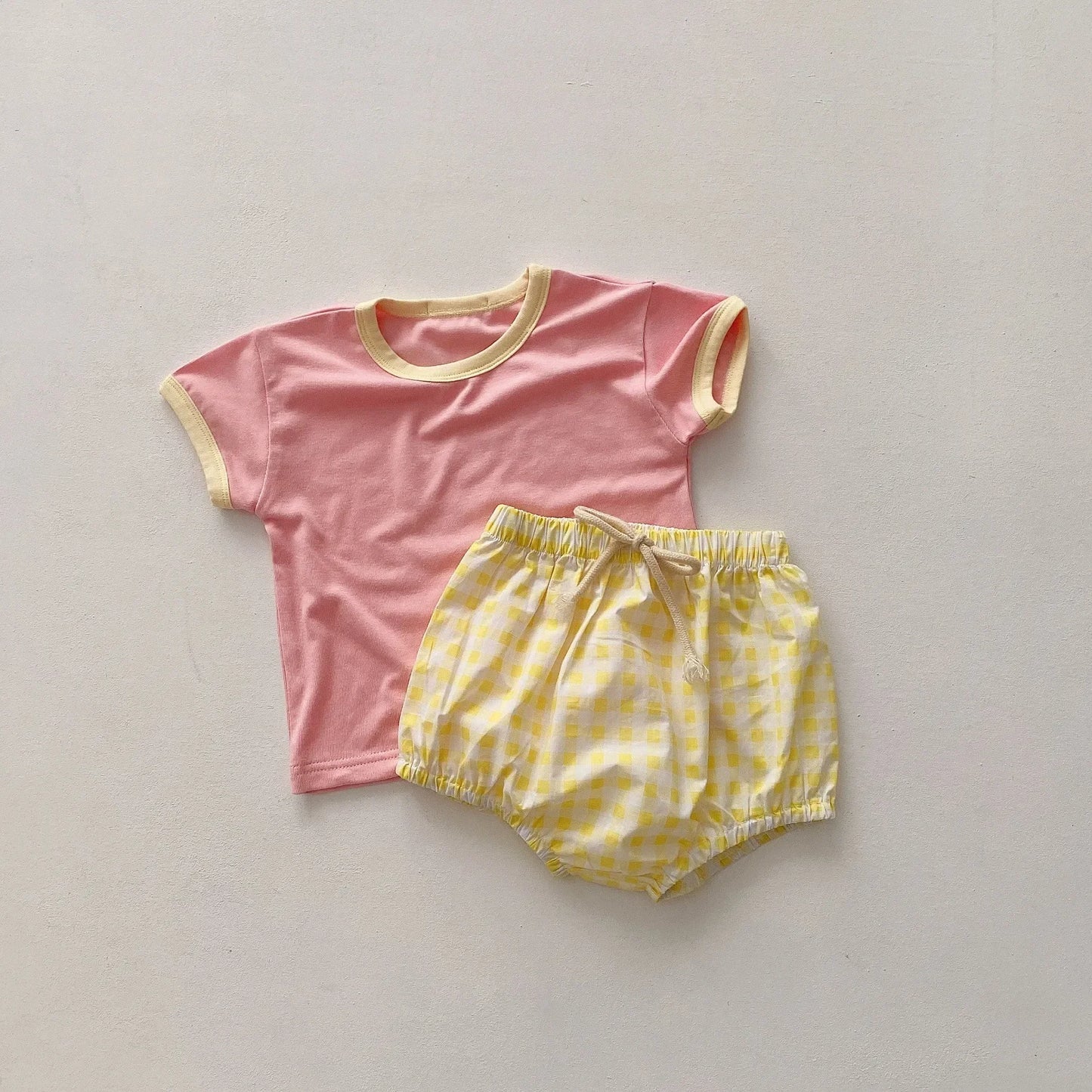 Cute Plaid 2pcs Set