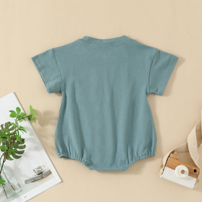 Casual Short Sleeve Romper