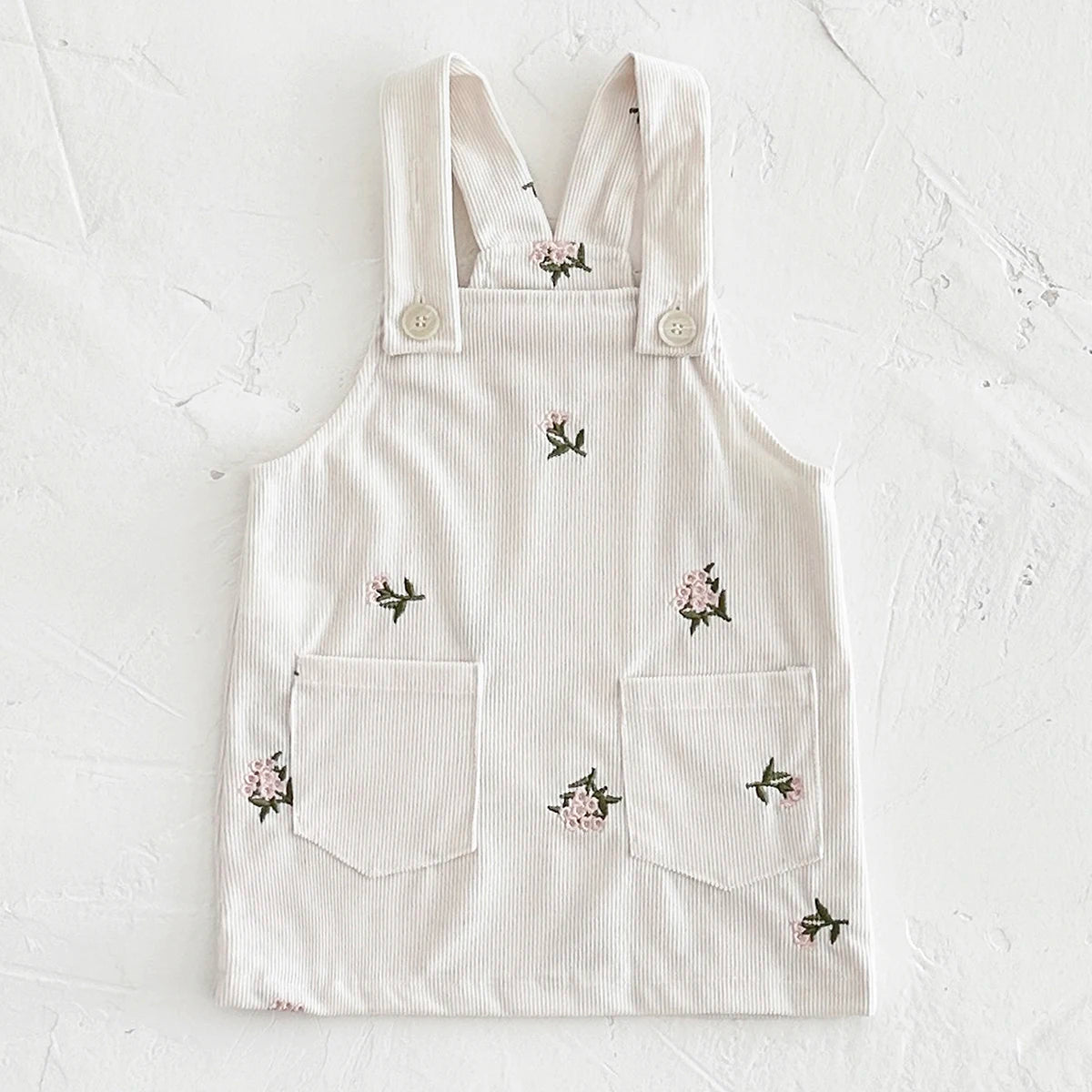 Flower Embroidery Pocket Dress baby girl