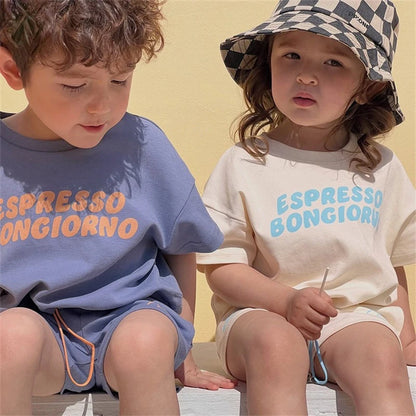 2Pcs Spring T shirts + Shorts
