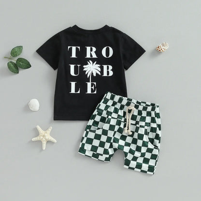 Skull Print Tee + Shorts